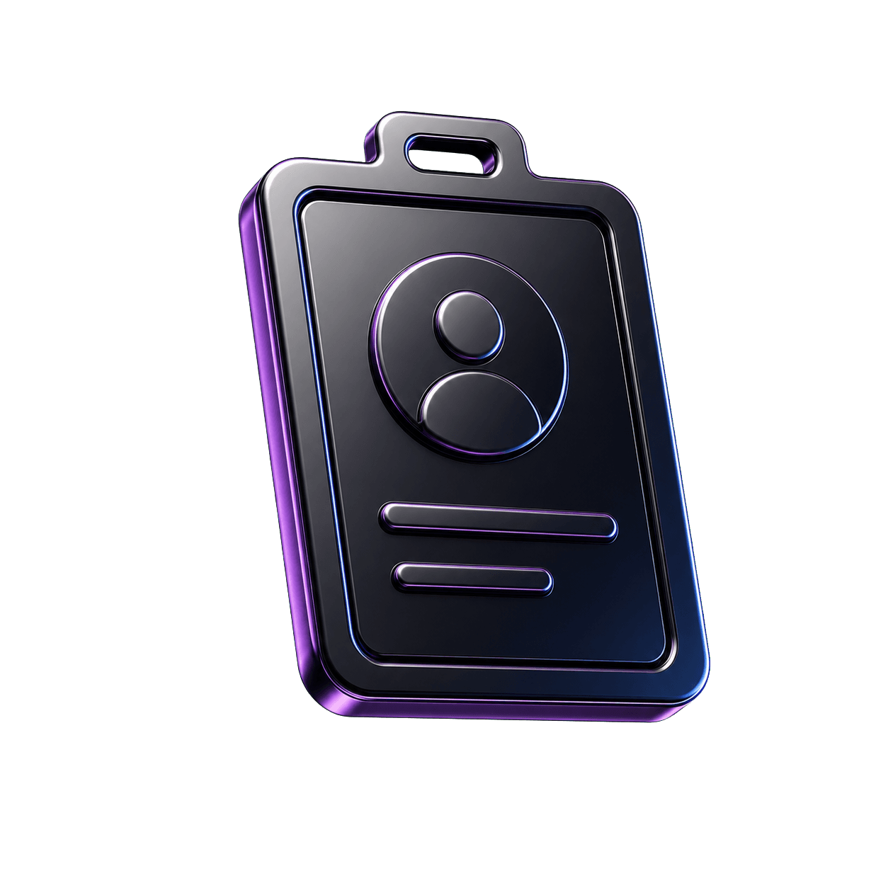 Glossy 3D ID badge